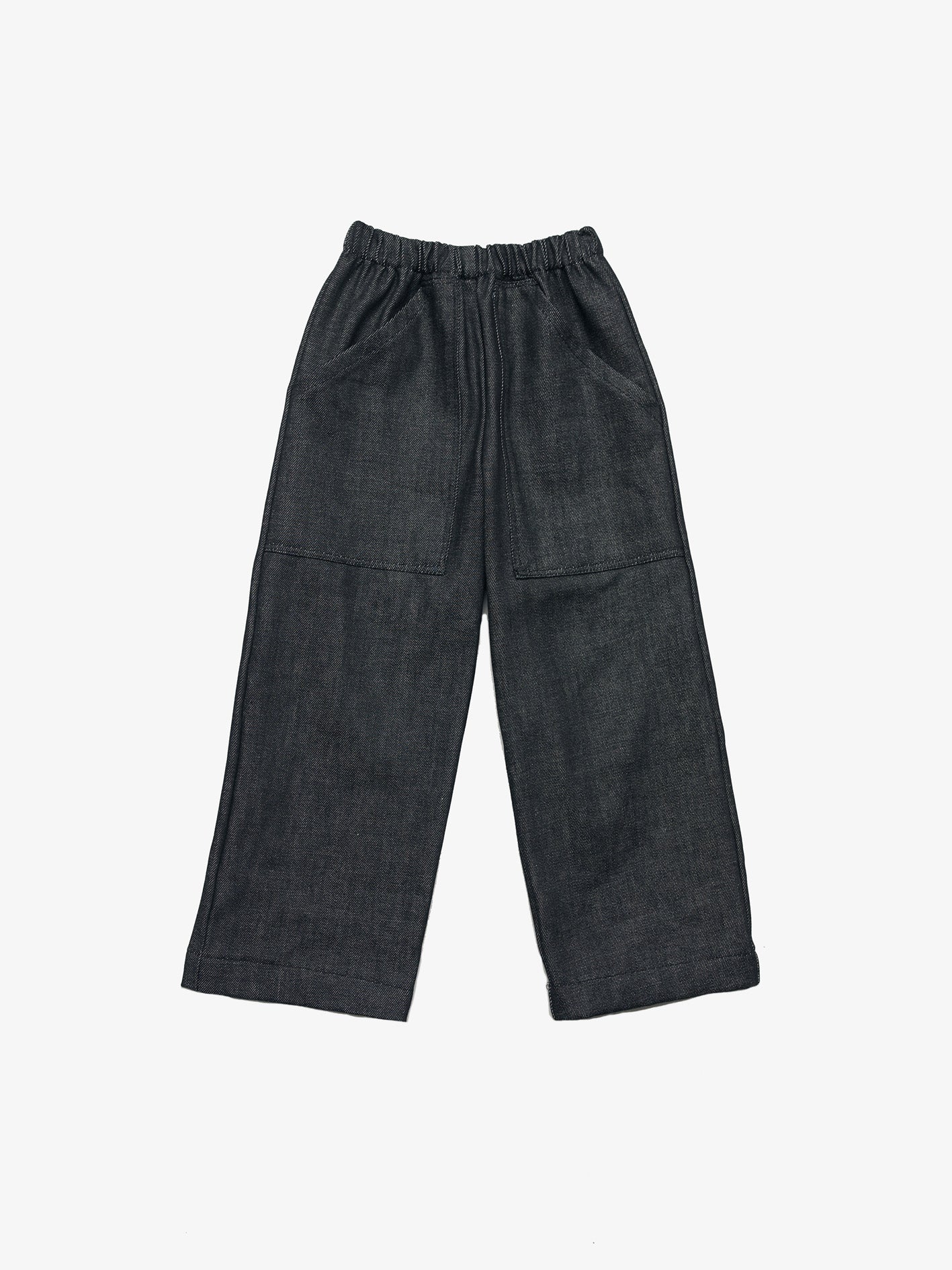 CHARCOAL WIDE JEANS