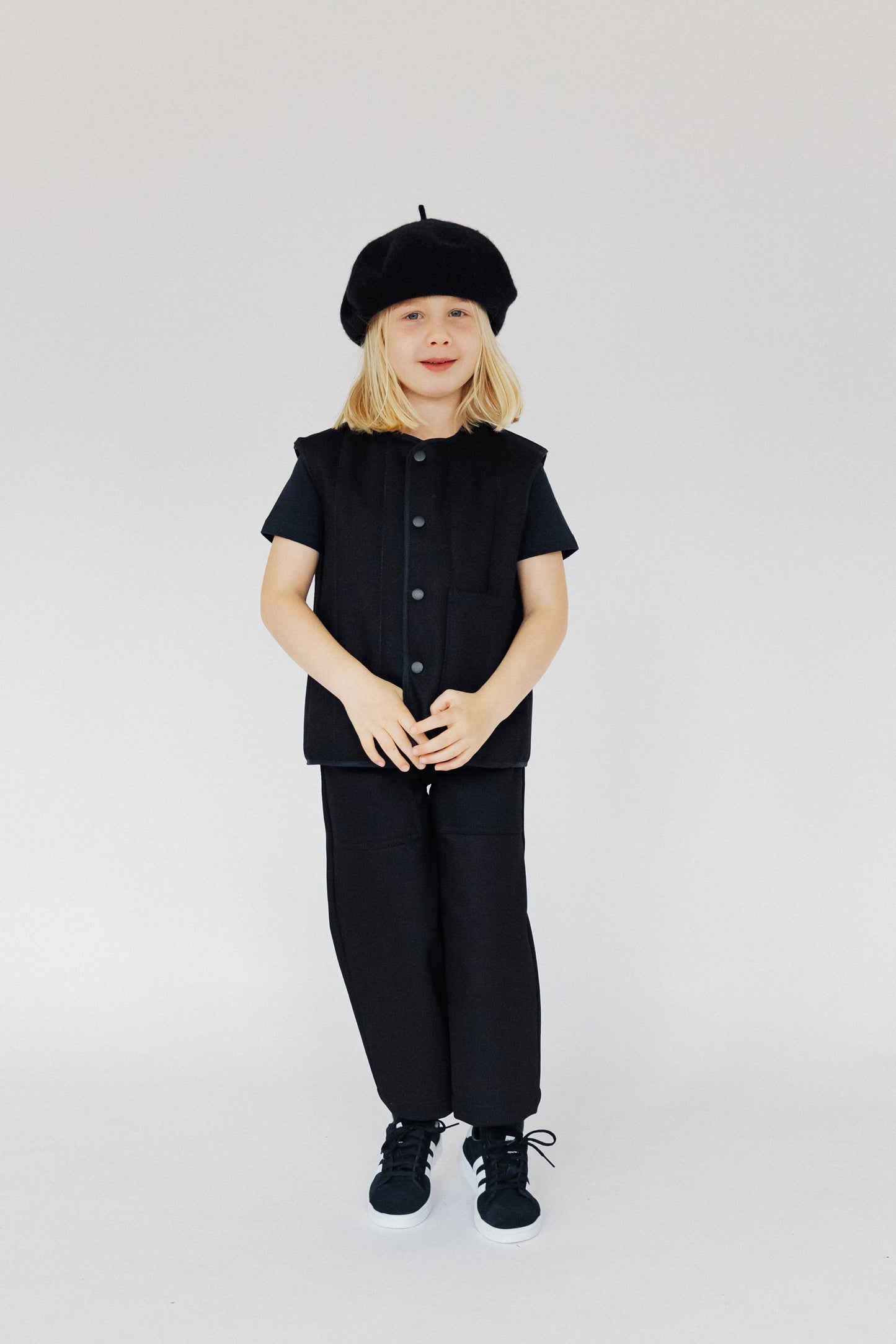 P Denim Kids Wide Jeans - Black