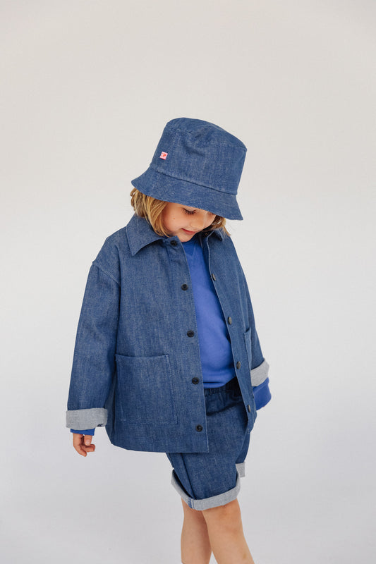 P Denim Kids Jacket - Blue