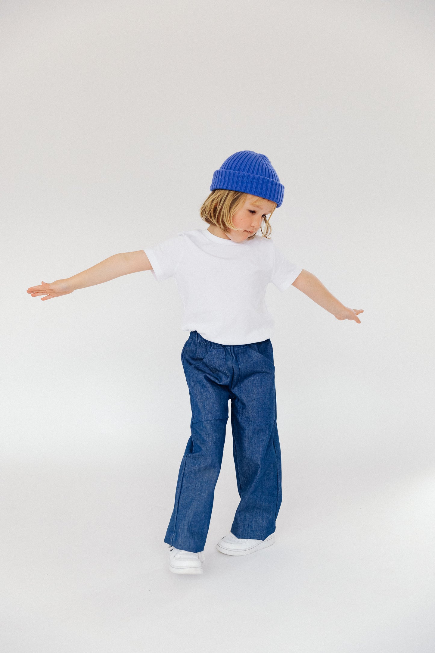 P Denim Kids Wide Jeans - Blue