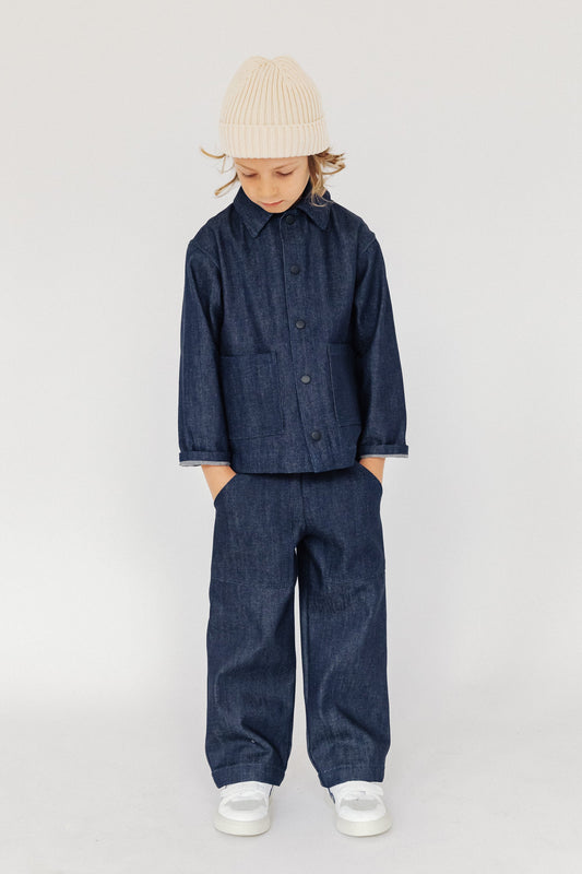 P Denim Kids Wide Jeans - Indigo