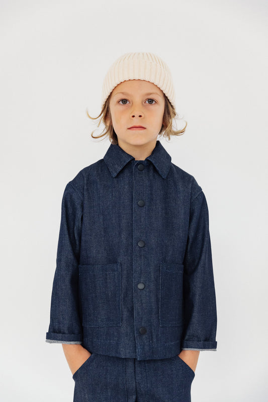 P Denim Kids Jacket - Indigo