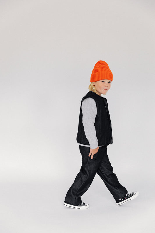 P Denim Kids Wide Jeans - Charcoal