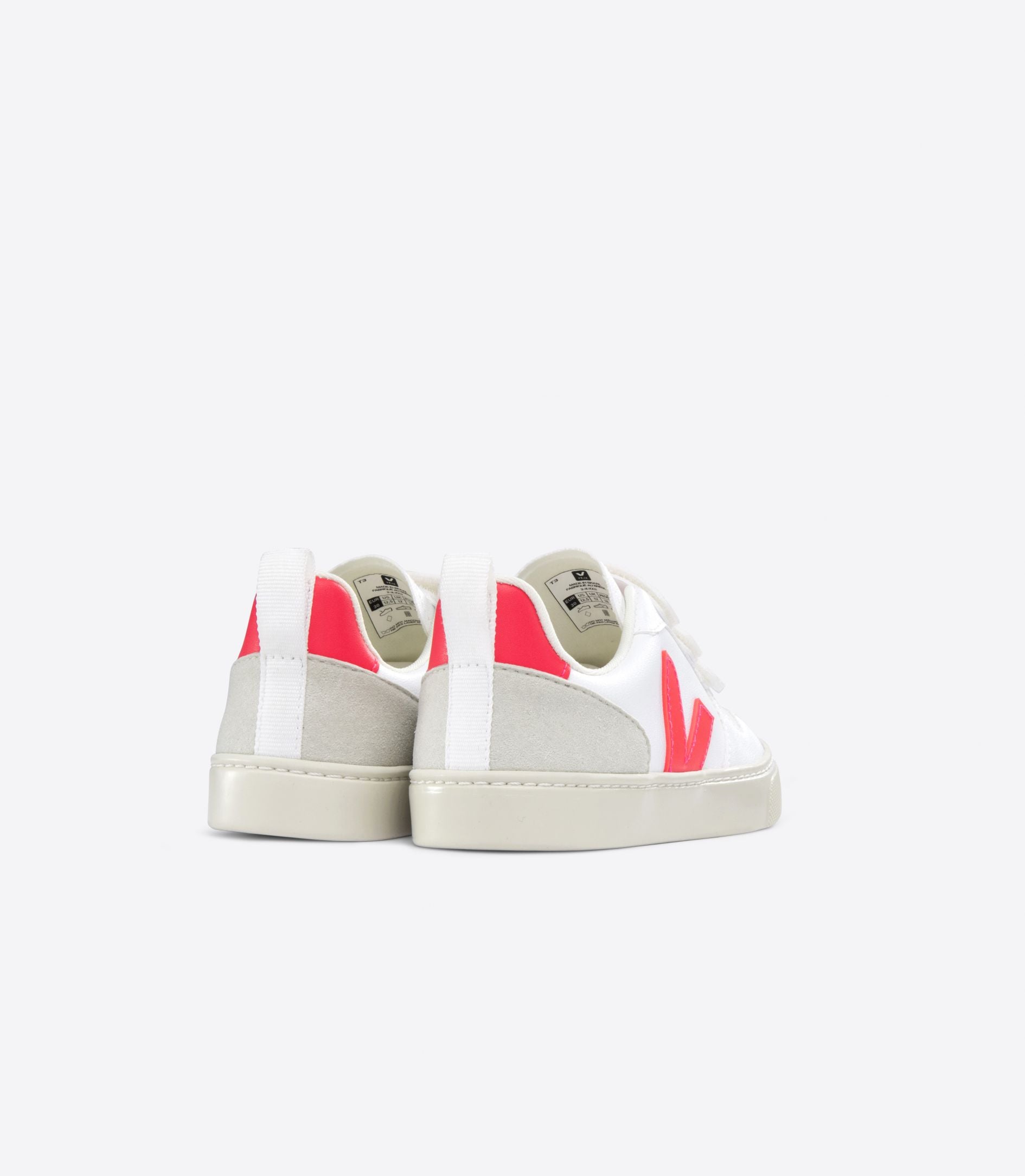 VEJA Junior V 10 CWL Velcro White Rose Fluro P Denim